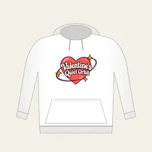 Valentine's Quiet Orbit Hoodie in white