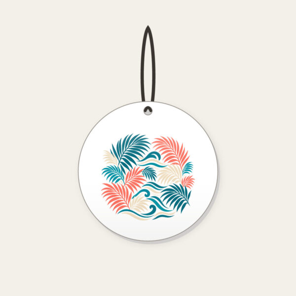 Product image Palm Fronds and Wave Lines Ceramic Ornament