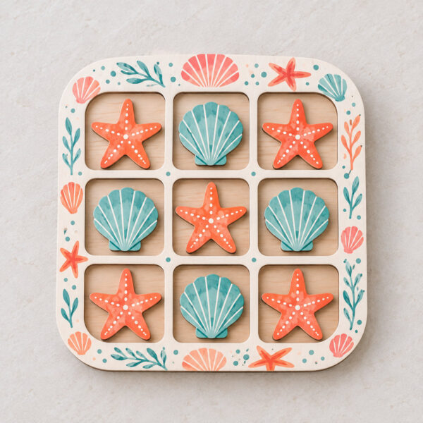 Product image Seaside Tic Tac Toe Wooden Board