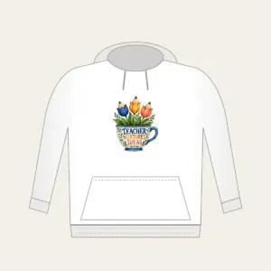 TEACHER NURTURES IDEAS Hoodie in white