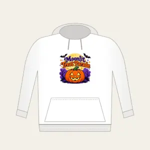 Moonlit Treat Parade Hoodie in white