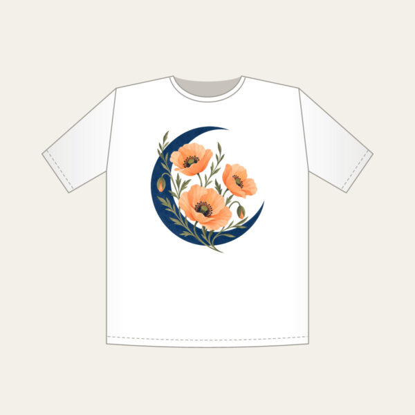 Product image Crescent Moon and Apricot Poppies T-Shirt