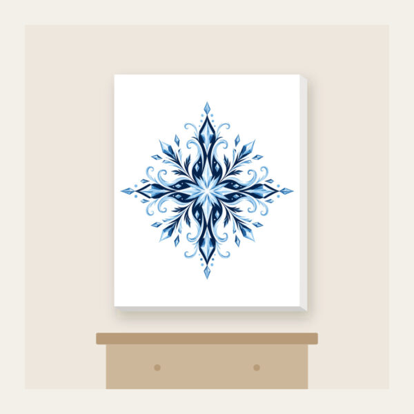 Product image Frosted Crystal Lines in Ice Blue Canvas Print