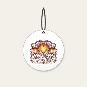 ANNIVERSARY LANTERN LIGHT Ceramic Ornament in white