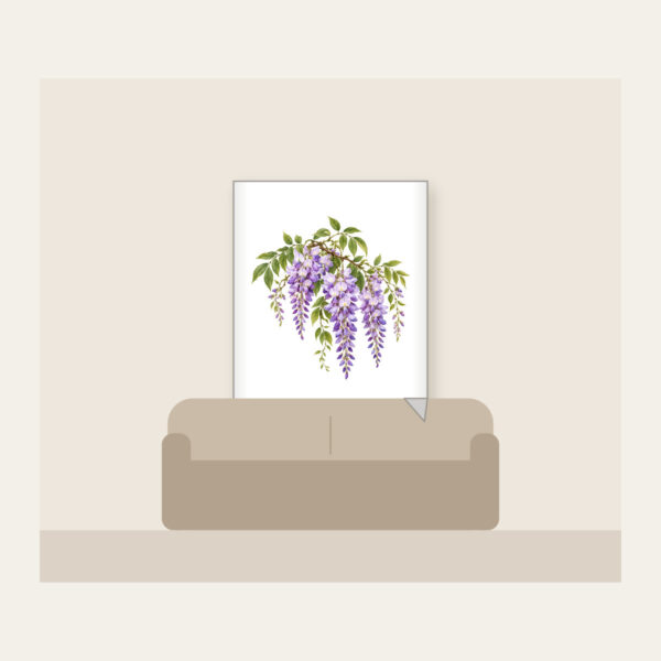 Product image Drooping Wisteria Clusters on Cream Fleece Blanket
