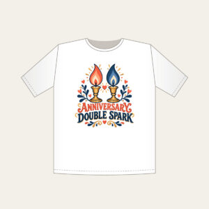 ANNIVERSARY DOUBLE SPARK T-Shirt in white