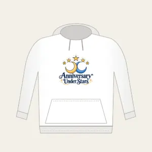 Anniversary Under Stars Hoodie in white