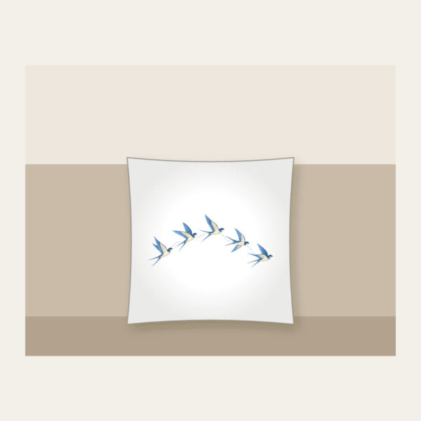 Product image Five Swallows in a Gentle Arc Pillow