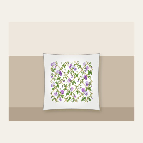 Product image Sweet Peas Climbing a Lattice Pillow
