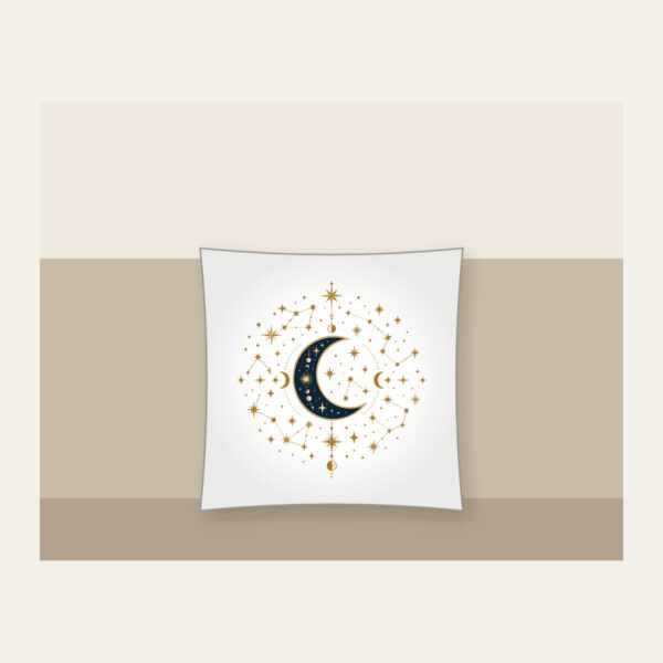 Product image Gilded Constellations and Crescent Moons Pillow