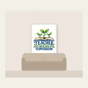 TEACHER SEEDS TOMORROW Fleece Blanket in white