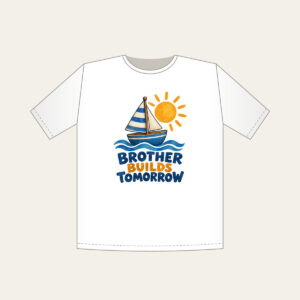 BROTHER BUILDS TOMORROW T-Shirt in white