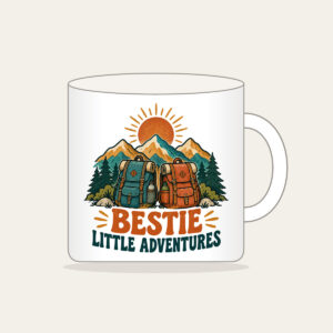 BESTIE LITTLE ADVENTURES Mug in white