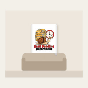 Snail Deadline Department Fleece Blanket in white