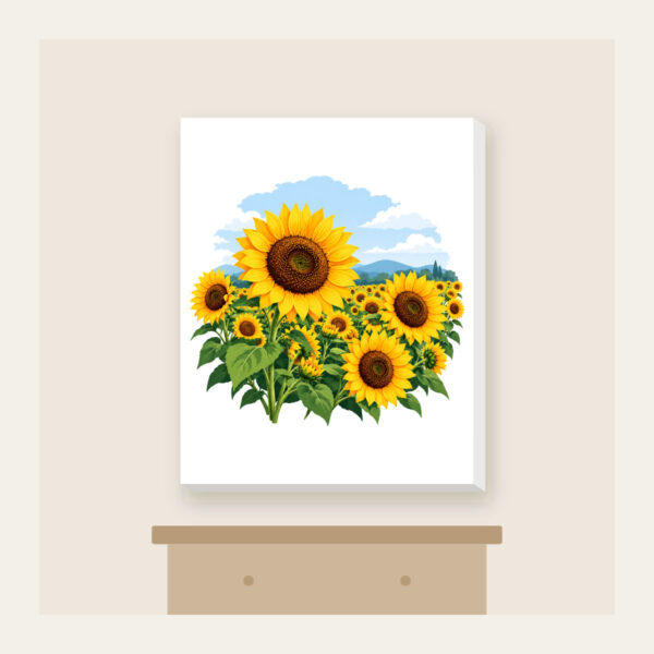 Product image Sunflower Field Under a Pale Sky Canvas Print
