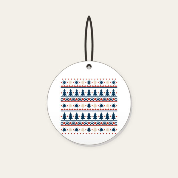 Product image Alpine Star and Pine Border Bands Ceramic Ornament