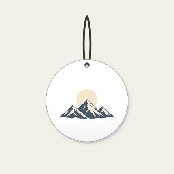 Product image Moonrise over Three Peaks Ceramic Ornament