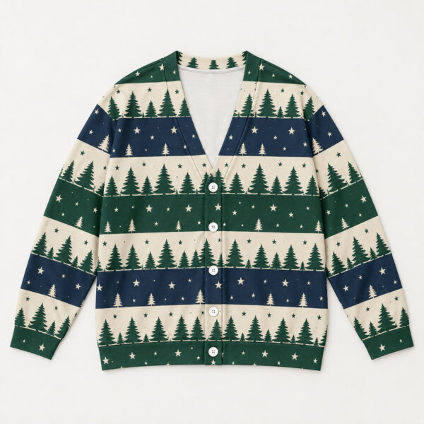 Product image Knit Pine Border Cardigan with White Buttons