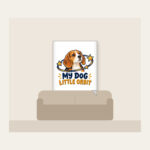 MY DOG LITTLE ORBIT Fleece Blanket in white