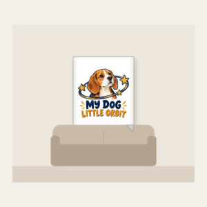 MY DOG LITTLE ORBIT Fleece Blanket in white