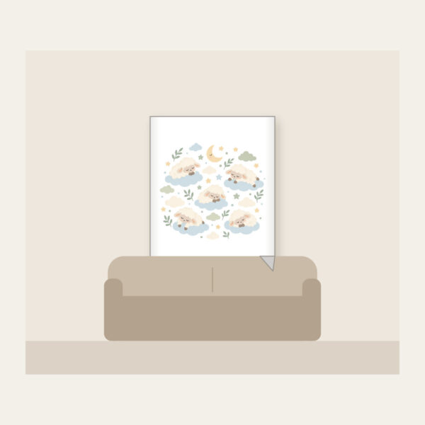 Product image Sleepy Sheep and Clouds Fleece Blanket