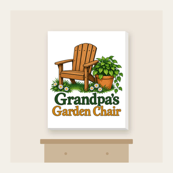 Product image Grandpa's Garden Chair Canvas Print