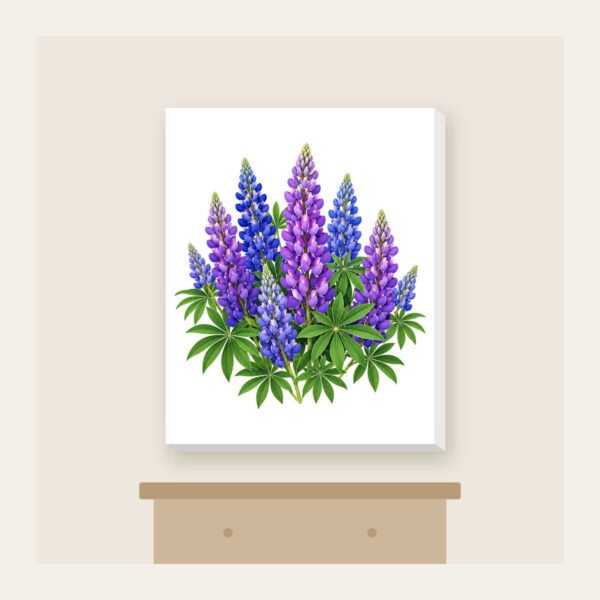 Product image Lupine Spikes in Violet and Blue Canvas Print