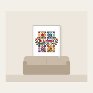 Grandma's Quilt Garden Fleece Blanket in white