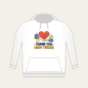 THANK YOU WARM THREADS Hoodie in white