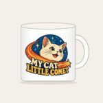MY CAT LITTLE COMET Mug in white