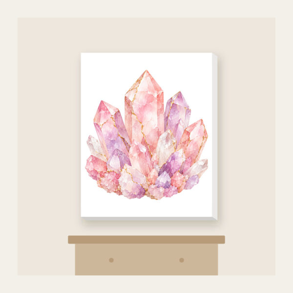 Product image Rose Quartz Crystal Pattern Canvas Print