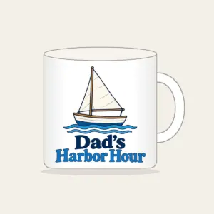 Dad's Harbor Hour Mug in white