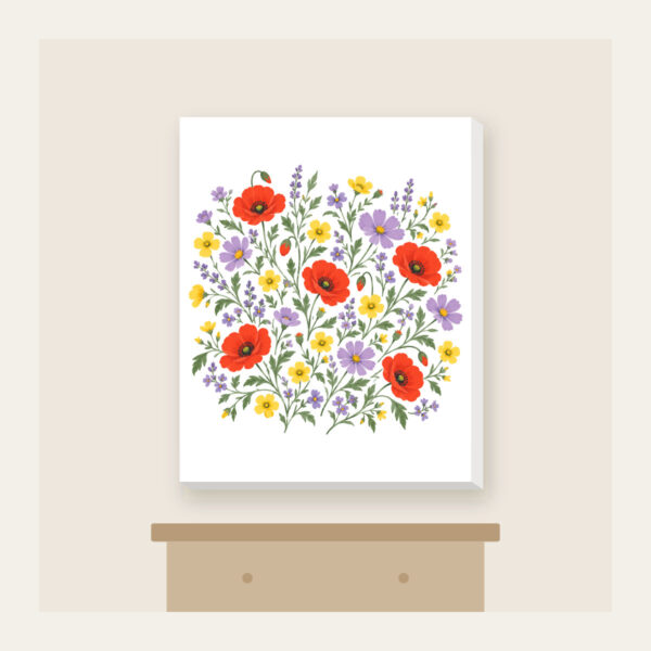 Product image Wildflower Scatter on Sage Canvas Print