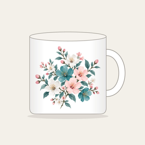 Product image Teal Blossom Scatter Mug