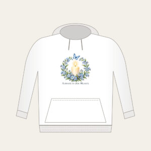 Always In Our Hearts Hoodie in white
