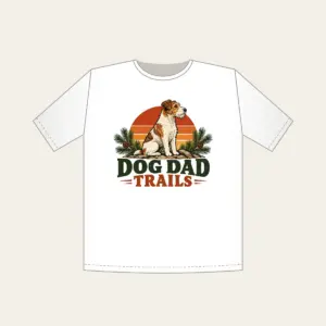 DOG DAD TRAILS T-Shirt in white