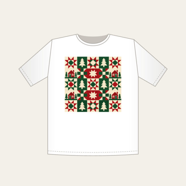 Product image Cabin, Tree and Star Patchwork T-Shirt