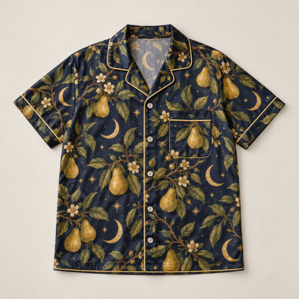 Product image Men's Satin Moonlit Pear Pajama Shirt