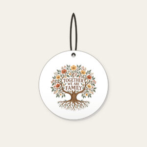 Together We Are Family Ceramic Ornament in white