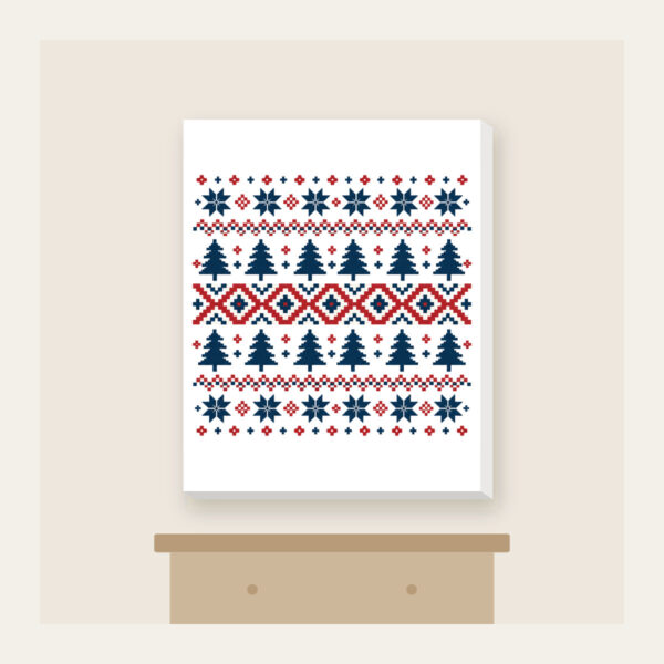 Product image Fair-Isle Pines and Stars Canvas Print