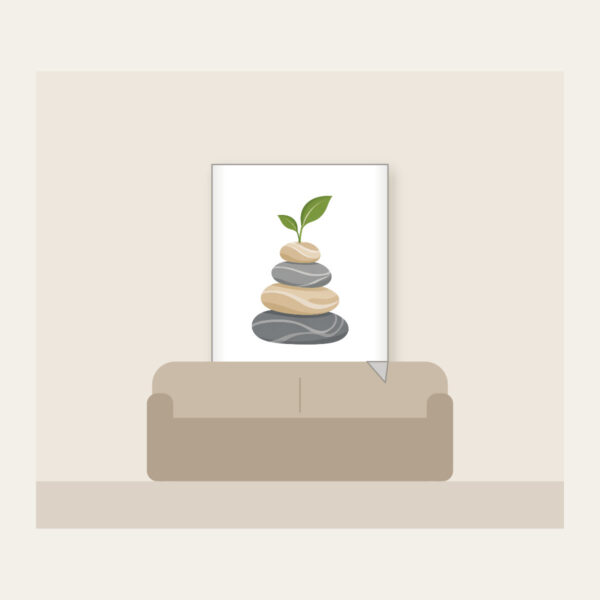 Product image Cairn Stones with a Sprout Fleece Blanket