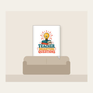 TEACHER BRIGHTENS QUESTIONS Fleece Blanket in white