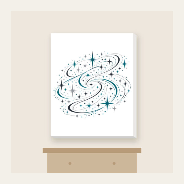 Product image Charcoal Night Trail of Stars and Paths Canvas Print