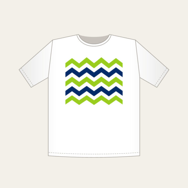 Product image Lime and Navy Zigzag Bands T-Shirt