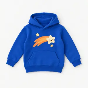 Little Comet Kids Hoodie with an original little explorers illustration