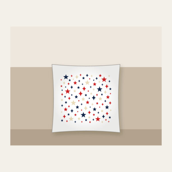 Product image Small Stars and Diamonds Repeat in Navy Pillow