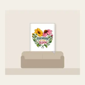 FRIENDSHIP IN FULL BLOOM Fleece Blanket in white