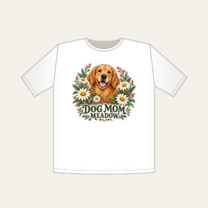 DOG MOM MEADOW T-Shirt in white
