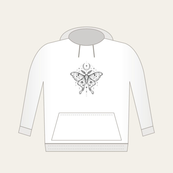 Product image Moth, Stars and Crescent Moon Linework Hoodie