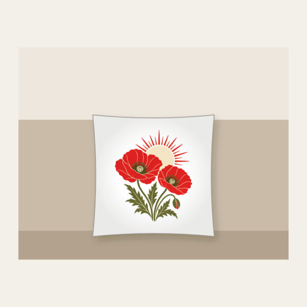 Product image Twin Poppies and a Rising Sun Pillow